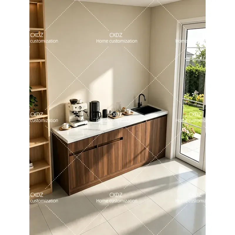 2026 New Household Rock Slab Dining Side Cabinet Integrated Narrow Wall Mounted Storage Locker for Living Room Modern Design
