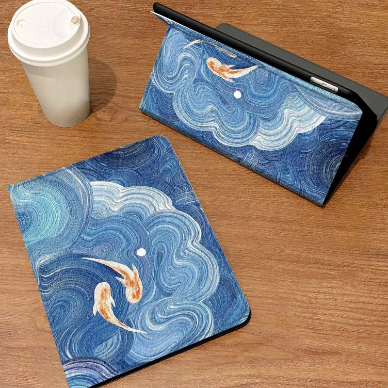 

Чехол для планшета Samsung Galaxy Tab S6 S7 S8 S9 S10 S11 FE Plus Lite с рисунком черного кота и цветами