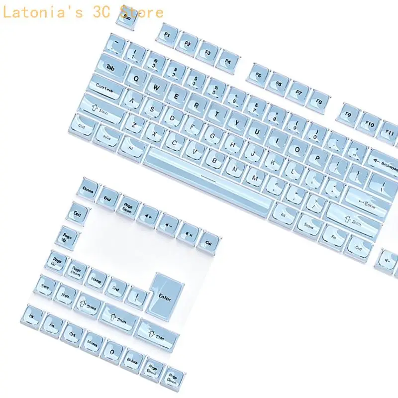 Translucents Crystal Jellys Tastenkappen-Set für mechanische Tastatur, 132 Tasten, MDA-Profil mit MXes-Style-Vorbau und – Detail 10
