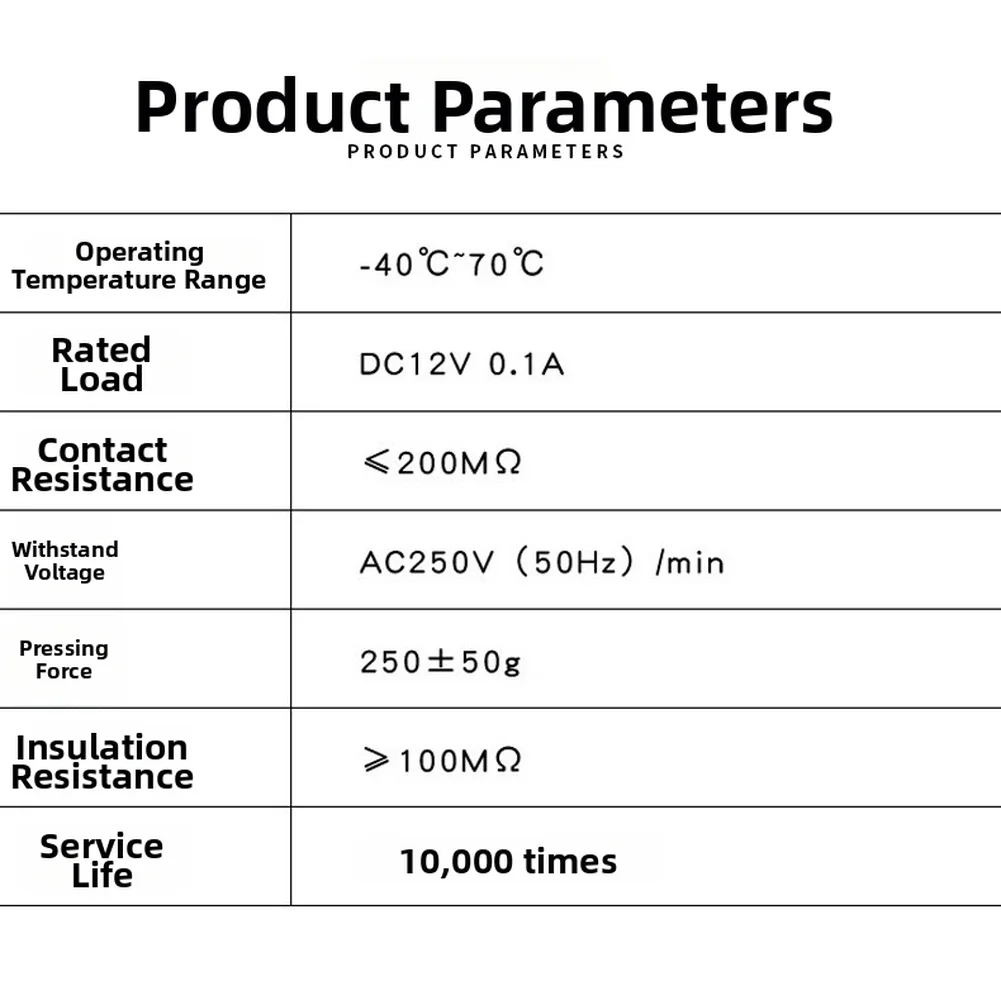 Self-Locking Tactile Switches 7x7mm 100pcs Set with Consistent Actuation Force and Long Cycle Life for Repeated Operation Tasks