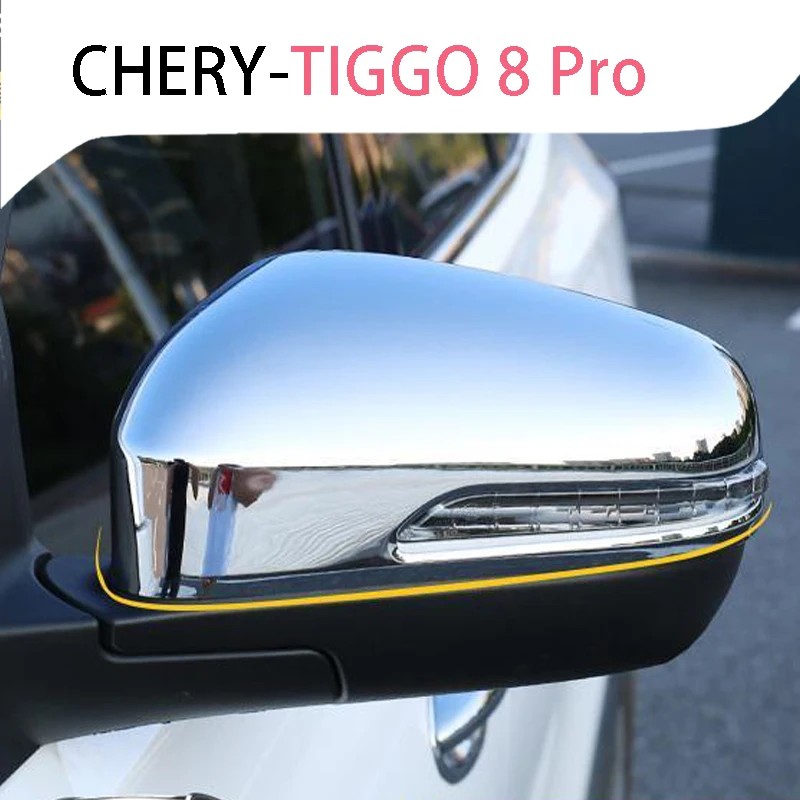 For Chery  Tiggo 8  Pro 2021 2023 Rearview Mirror Electroplated Decorative Frame  Automobiles Parts Refit  Accesorios Para Auto