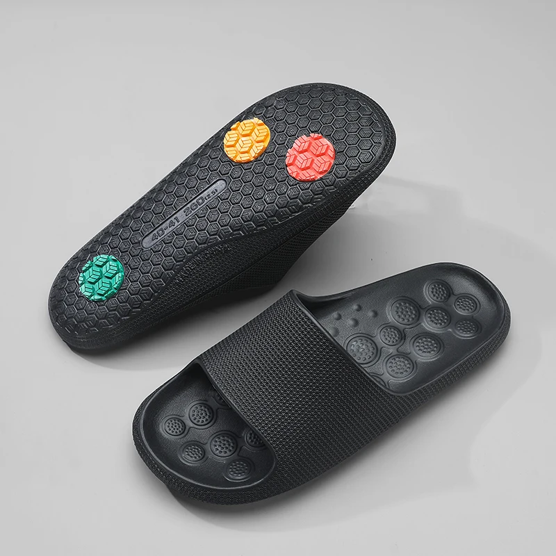 

Men Casual House Slippers Lightweight Elastic Soft Sole Wear Resistant Anti Slip Design Breathable Indoor Bedroom Hom Comfort