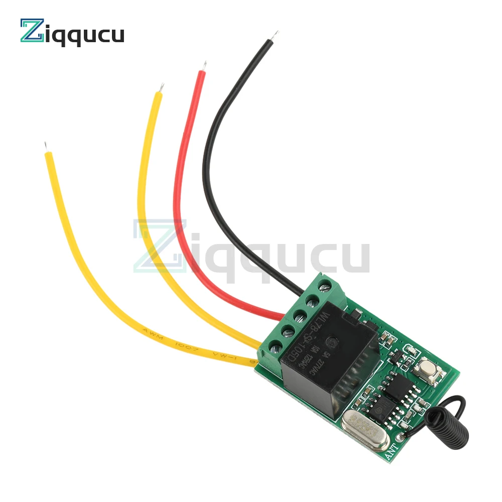 315MHZ/433MHZ DC 4-12V Wide Voltage Wireless Remote Control Switch Access Control Relay Switch Transmitter Receiver