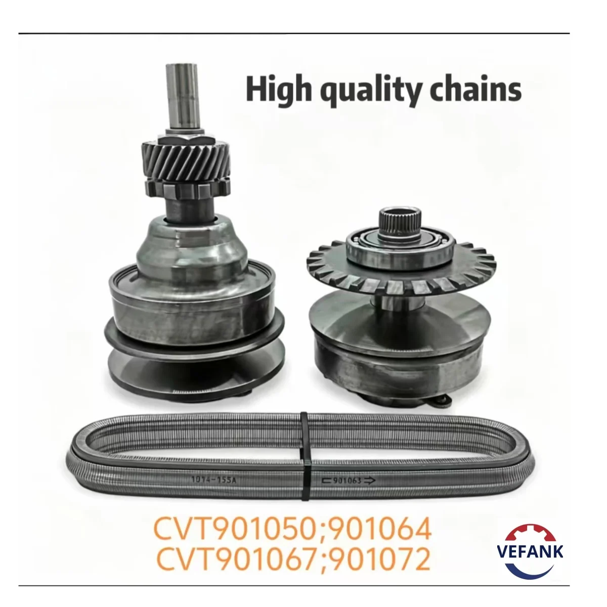 CVT901050; CVT901064; CVT901067; CVT901072, transmission chains and belts, made of stainless steel, used for transmission repair