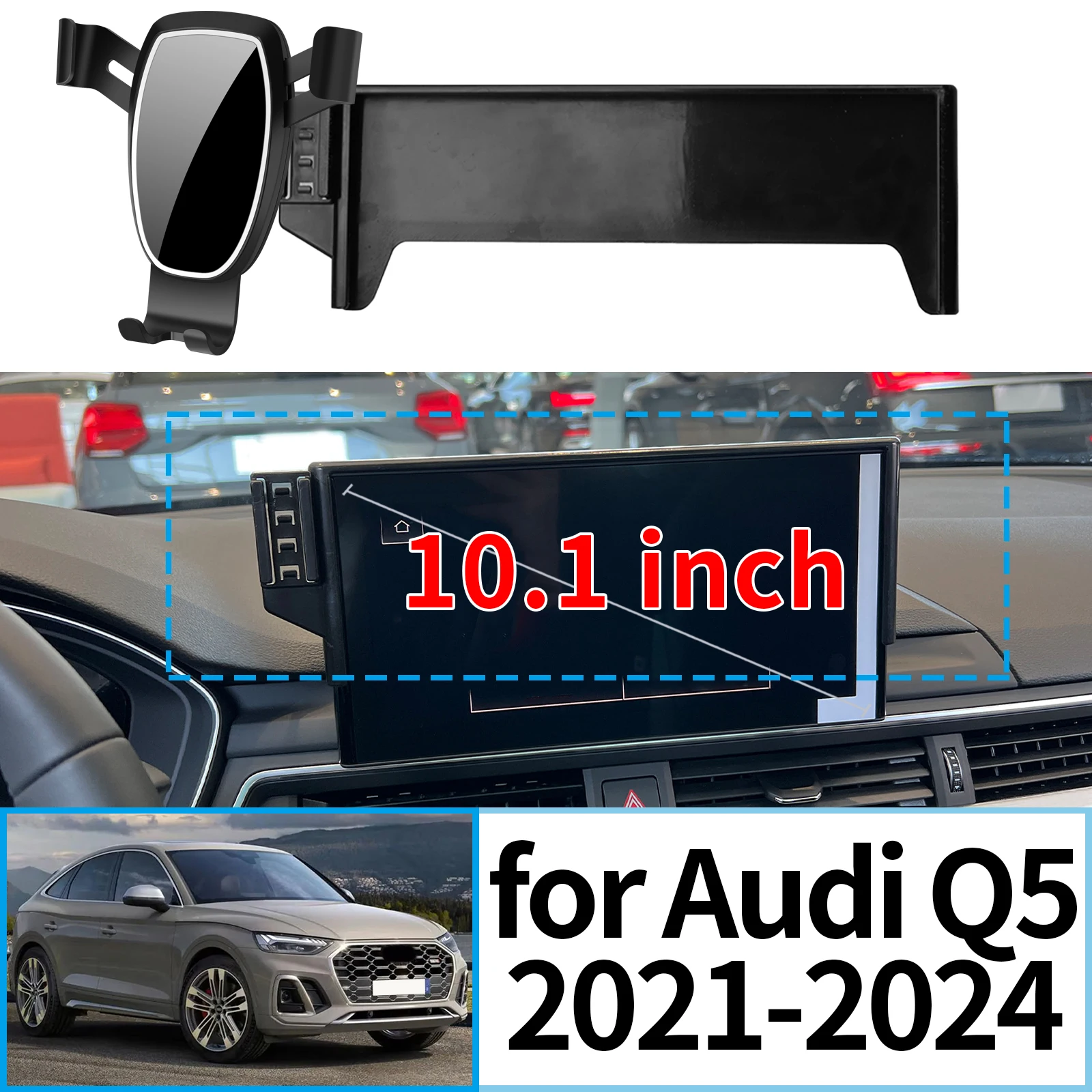 

fit for Audi Q5 2021 2022 2023 2024 10.1inch ​​​​Navigation Bracke Screen Base Phone Holder Mount Car ​​accessoires