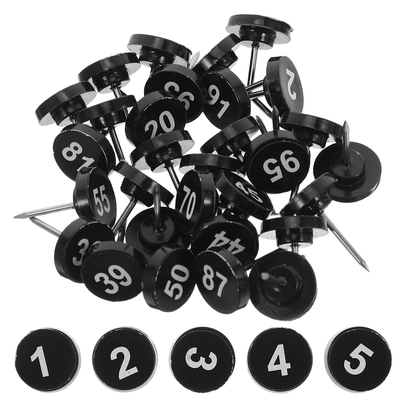 

100Pcs Numbered Flat Thumbtacks 1-100 for Cork Board Wall Map - Clear Marking Push Pins School Home Office Organization Tacks