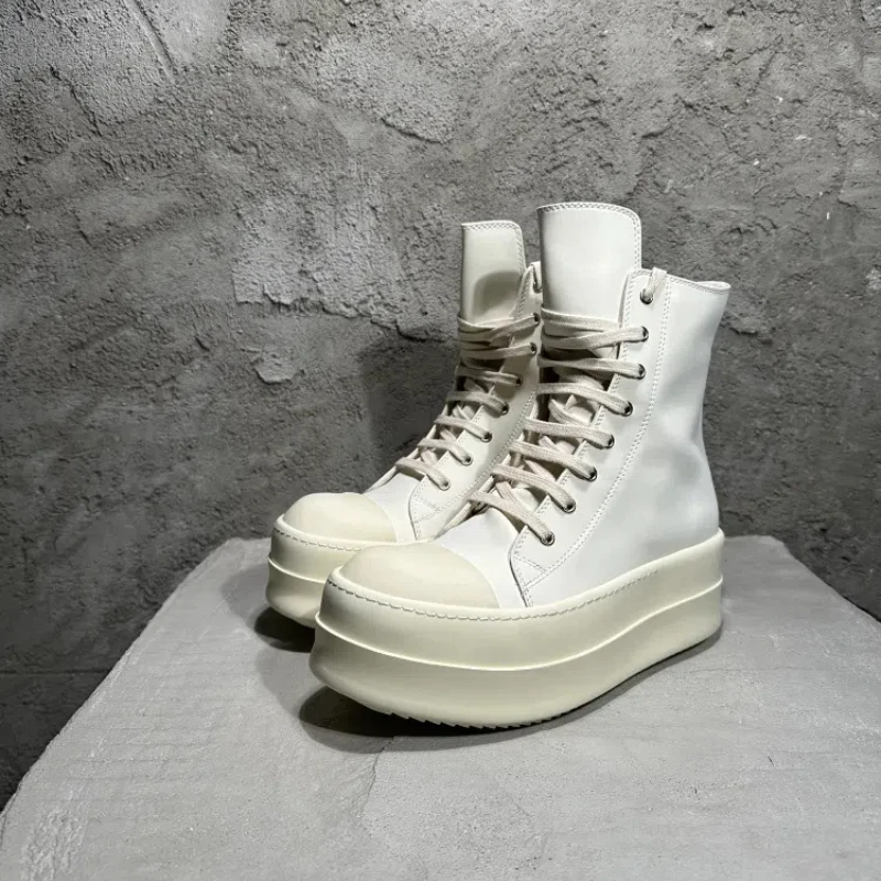 24AW New High Top Height Increase White Women's Shoes Sneakers Men's Boots Winter Running for Men Sneaker