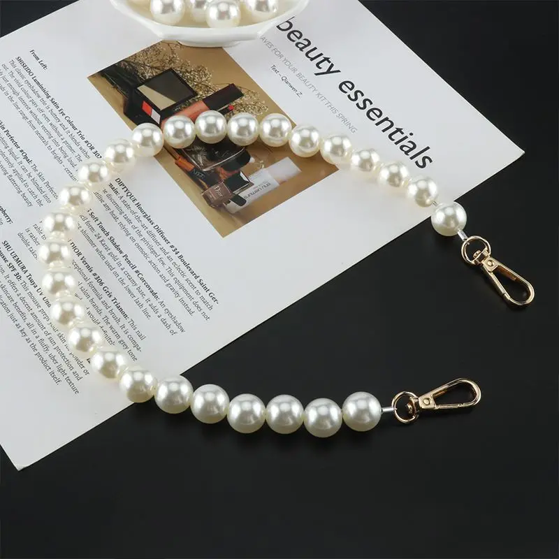 Hardware Pearl Crossbody Bags 30cm-60cm Length Handles For Diy Bags Clothes Accessories  Decorative Fashion Pearl Bags Chain