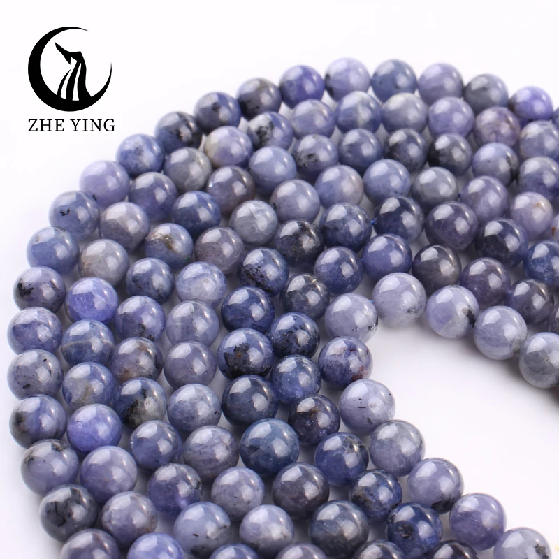 Pietre di Tanzanite blu naturale reale pietre preziose perline allentate rotonde per gioielli che fanno bracciali collana fai da te 6-10mm 15 \