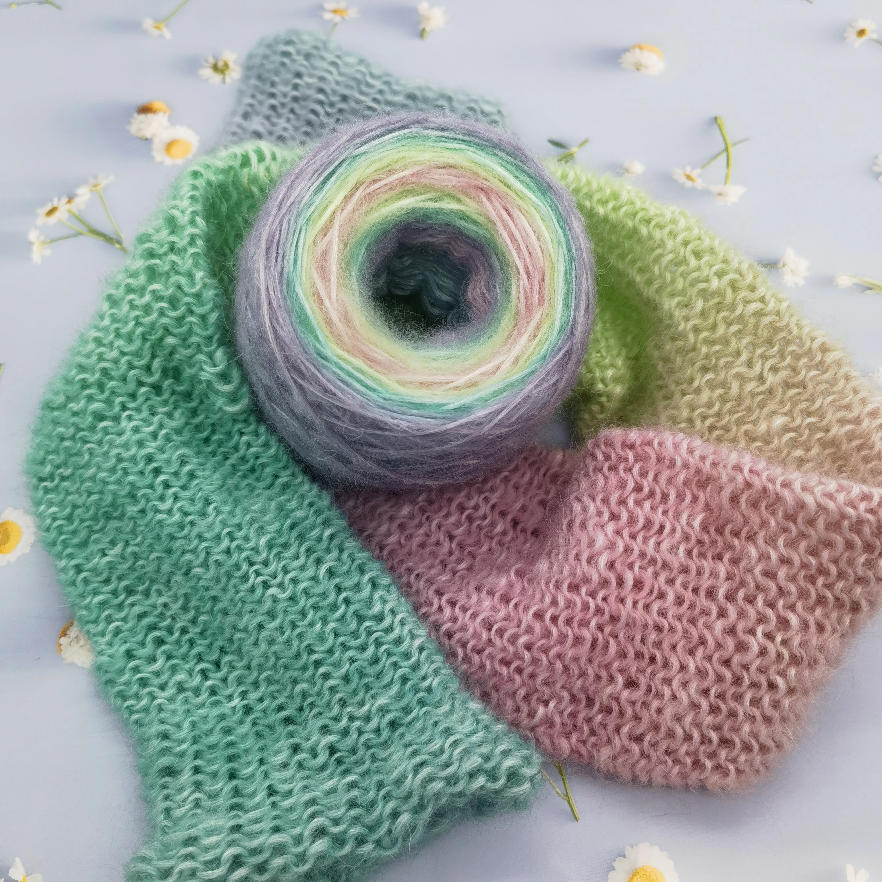 50g/pc Mohair Yarn Super soft  Gradient Color Knitted Wool Crochet Yarn DIY Winter Warm Hand Gloves and hat Woven Sweater