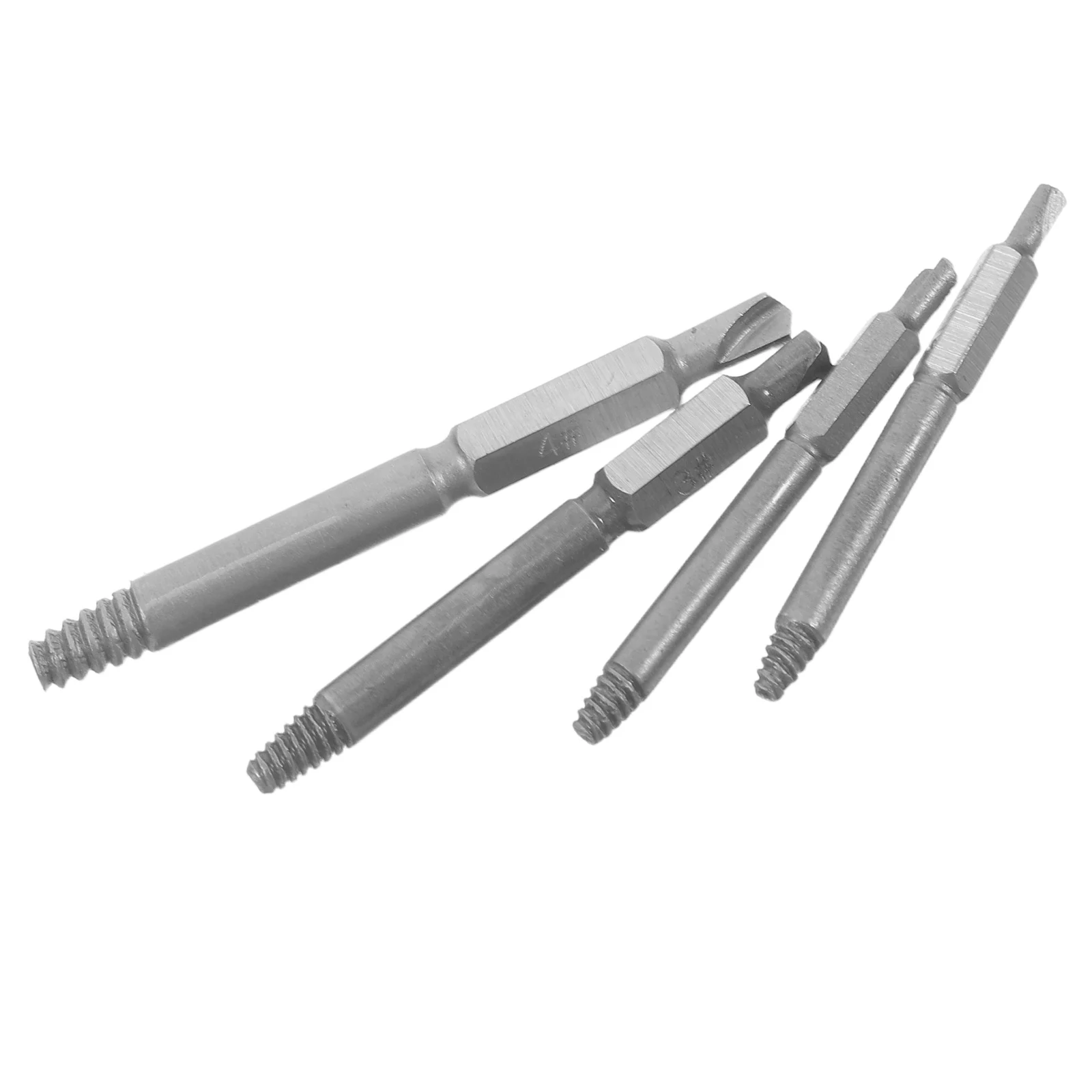 

4PCS HighSpeedSteelDoubleEndedScrewdriverBitMiniExtractorDrillToolSetforBrokenStrippedScrewsTinyScrewRemoverHandTools