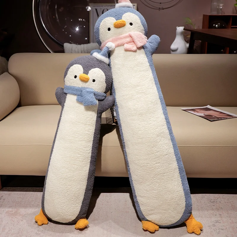 Cartoon New 90-120cm Long Penguin Plush Pillow Stuffed Soft Funny Penguin Sleeping Throw Pillow Cushion Gift for Girlfriend