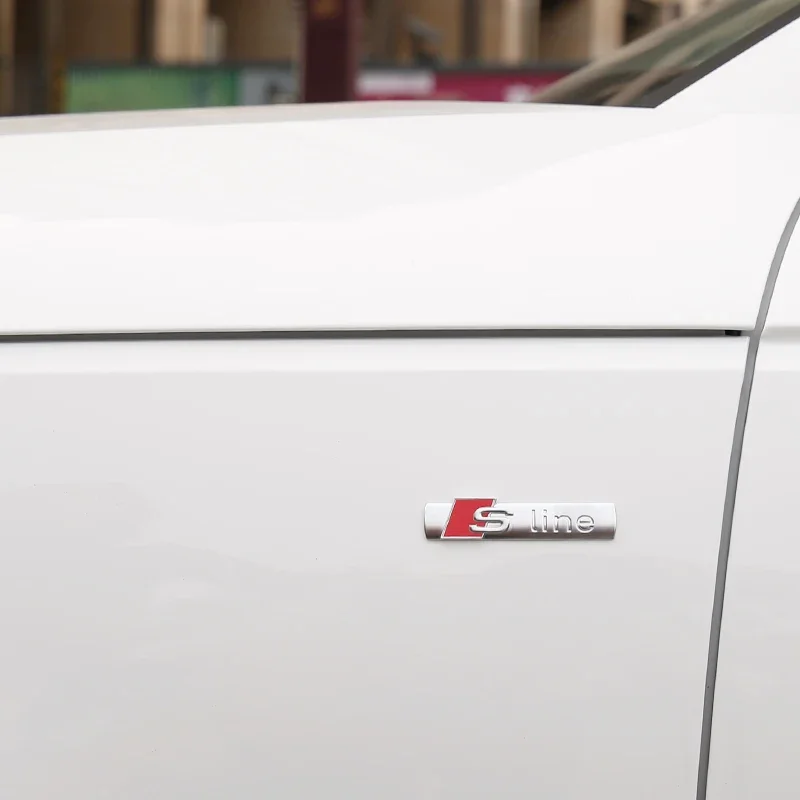 2 قطعة ثلاثية الأبعاد ABS سيارة S خط شعار ملصق شارة ملصق مائي الديكور لأودي Sline S6 S7 SQ5 SQ7 A3 A4 A5 A6 A7 A8L Q3 Q4 Q5 Q6 Q7 Q8 TT #5