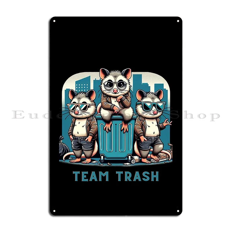 Urban Possum Gang Cool And Edgy Nightlife Art Metal Plaque Poster Pub Customized Wall Cave Personalized Bar Tin Sign Poster