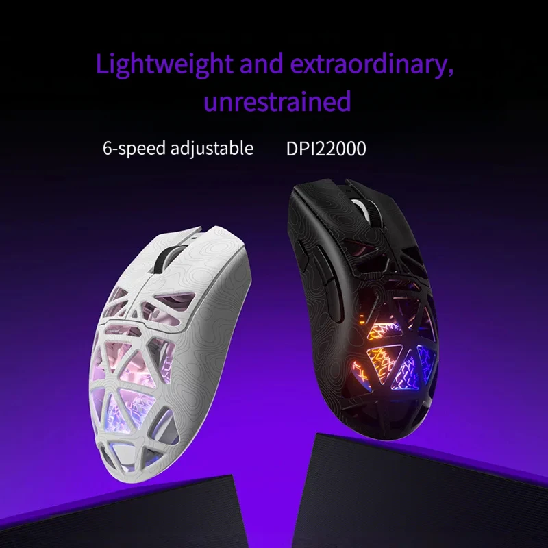 

Беспроводная игровая мышь FURYCUBE G11 Bluetooth с датчиком PAW3311, легкая, с полым корпусом, RGB-подсветкой