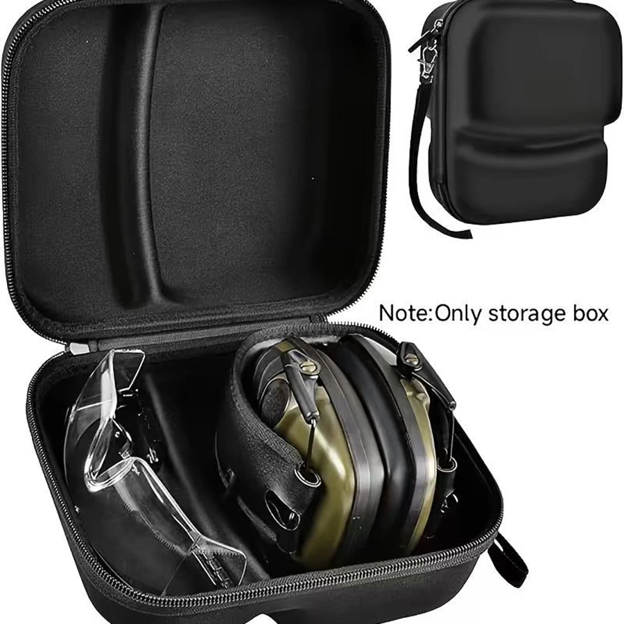 Portable Hard EVA Storage Case Protective Carrying Bag for Noise Canceling Headphones Safety Glasses Shooting Earmuffs