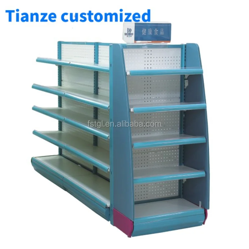 (customized)Factory supplier supermarket accessories rack gondola shelving blue series