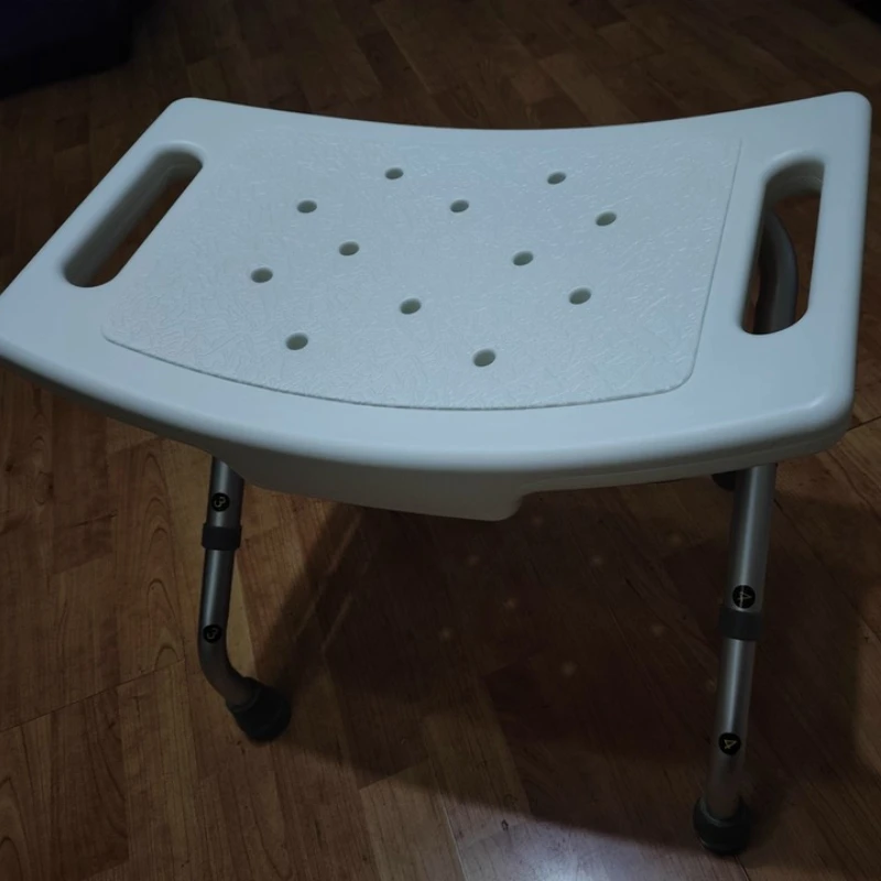 Foldable Shower Chair for Elderly Seniors,Adjustable Height Bath Stool with Backrest