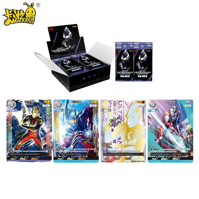 Kayou Ultraman Trading Cards Guardian of Earth Booster Pack Vol.1 Official Licensed Anime Card Collection Gift for Kids Fans