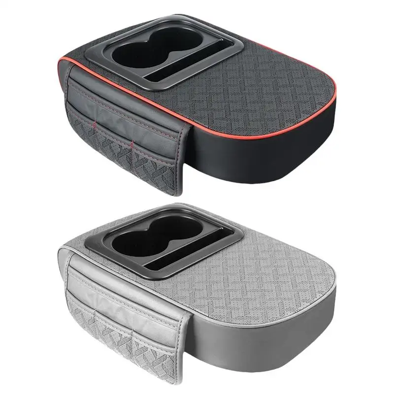 

Car Arm Rest Cover with Cup Holder Arm Rest Cover for Car Multi-functional Center Console Cushion with Storage Bag