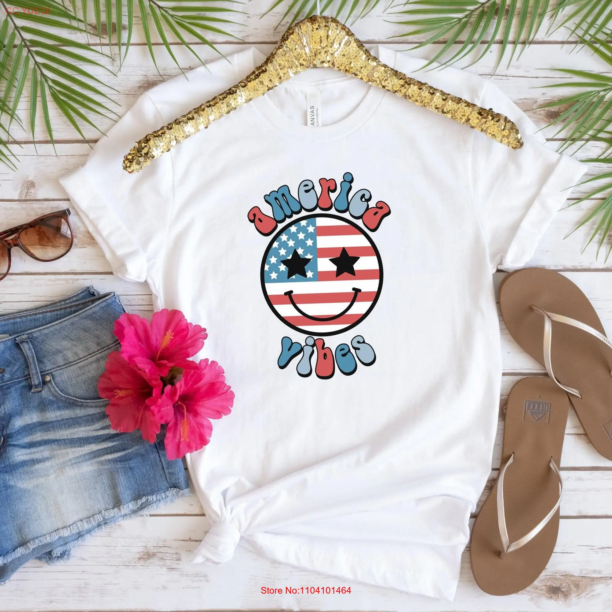 America Vibes T shirt Funny American Celebrities Fireworks Independence Day Hot Dog Fourth Of July long or short sleeves