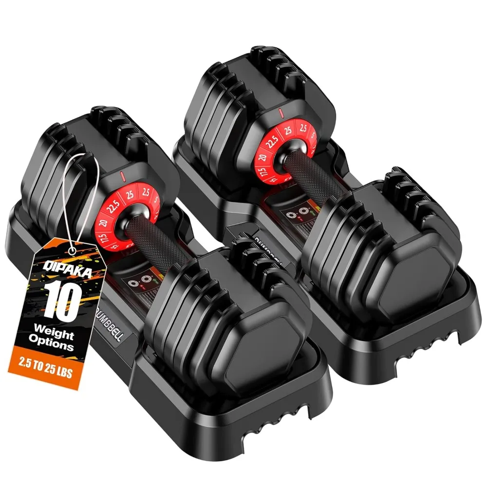 

Adjustable Dumbbells Set, 10 in 1/15 in 1 Free Adjustable Weights Dumbbells Set, 25/55/52.5lbs Weights Set with, Customized