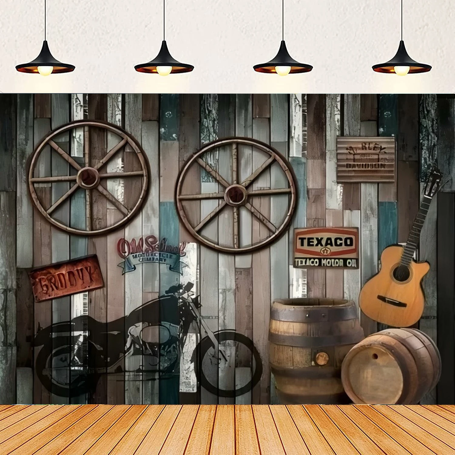 

Фон для фотосъемки Дикий Запад Ковбой Деревенский Деревянный Дом Сарай Родео Баннер Baby Shower День Рождения Фон Стена