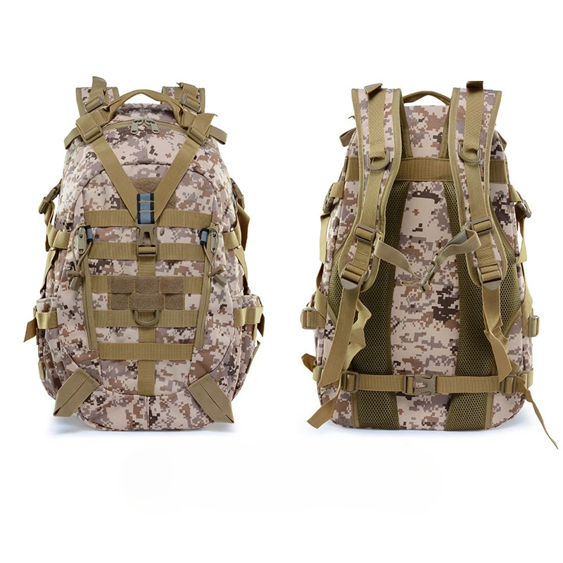 Men's Backpack Hiking, Off-road Camping, Mountaineering, Fishing, Travel Backpack, Camouflage Sports, Outdoor Tactical Backpack