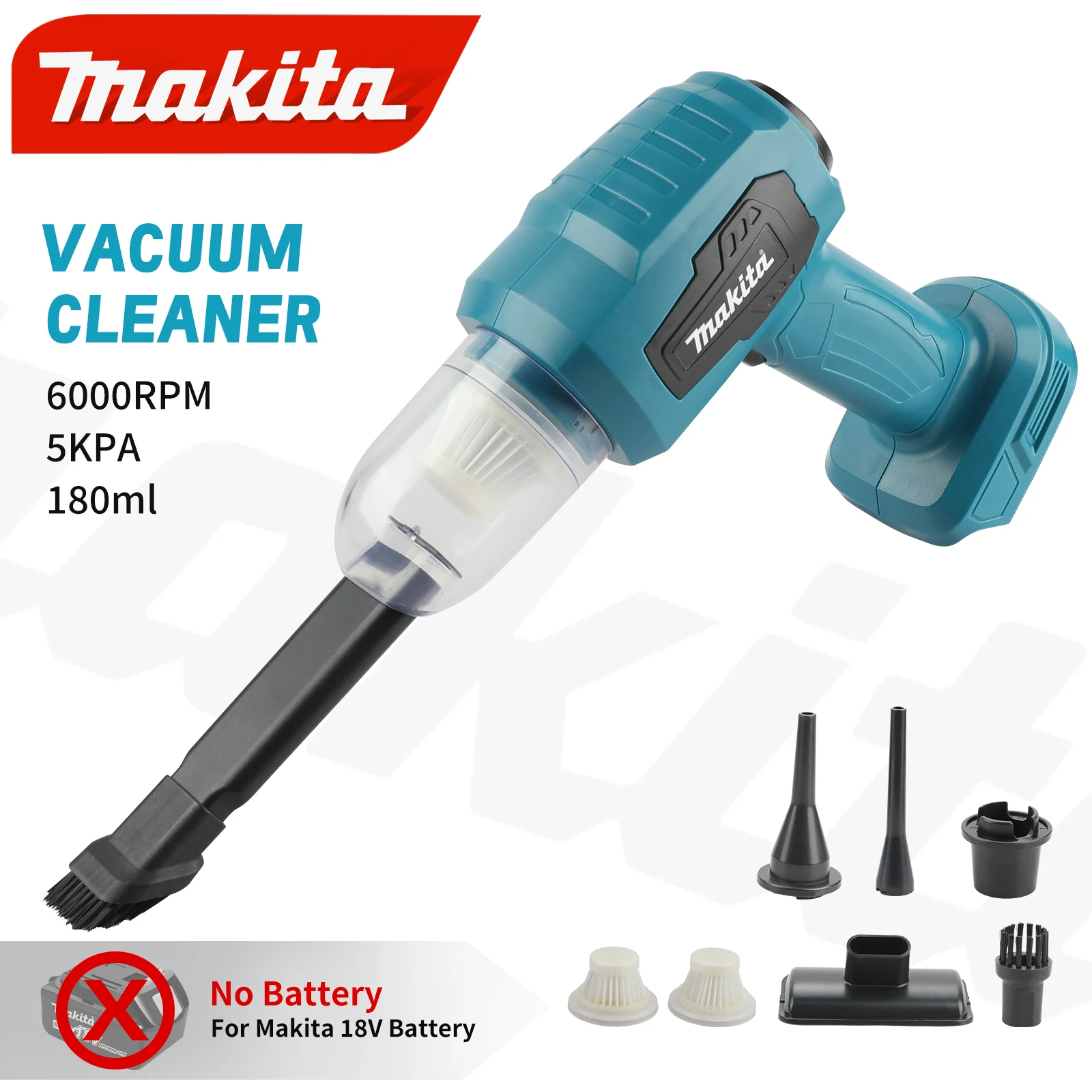 

Мини-ручной автомобильный пылесос Makita 100 мл, беспроводная портативная вакуумная клавиатура, инструменты для чистки автомобиля для батареи Makita 18 В