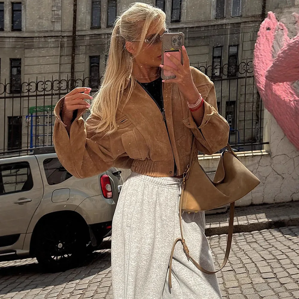 

Однотонная куртка в стиле ретро для женщин, модная ранняя осень, горячая распродажа в европейском и американском стиле