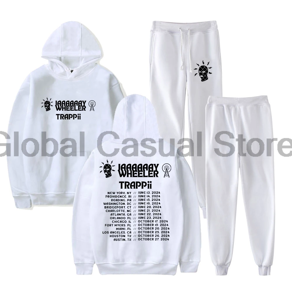 Jay Wheeler TRAPPii Tour 2024 Pullover Hoodie Jogger Pants Two Piece Set Sweatshirts+Sweatpants Women Men's Set