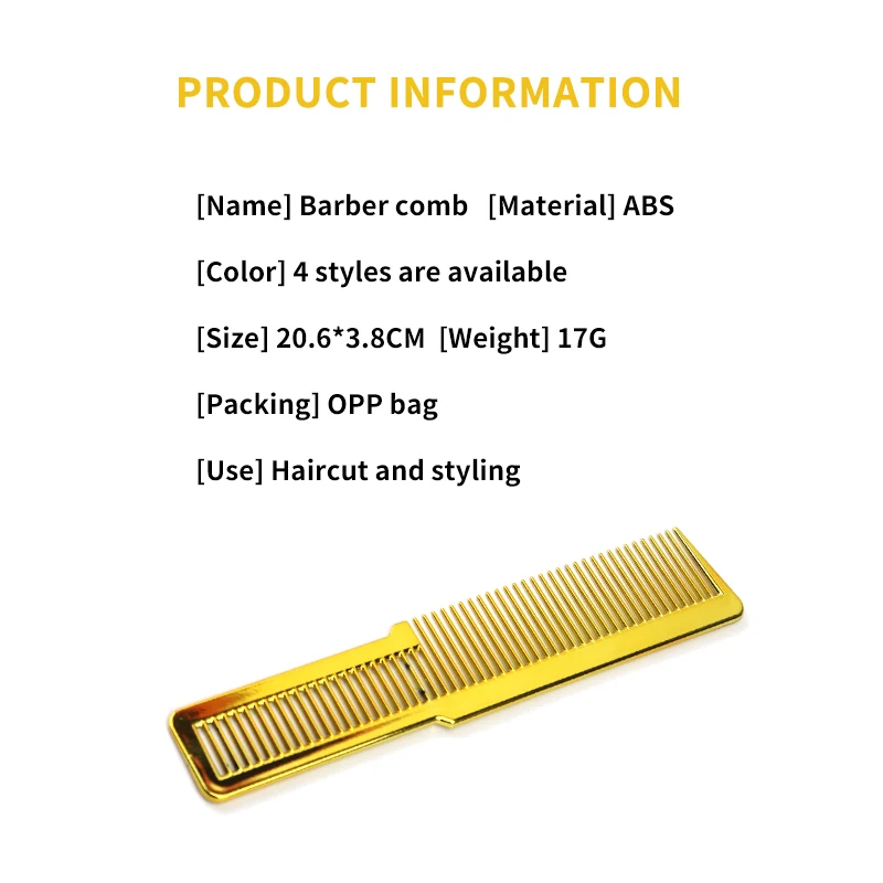Galvanisierter Haarkamm, Professioneller Feinzahnkamm mit Flachem Oberteil, Geeignet für Stylisten als Haaraccessoire – Detail 2