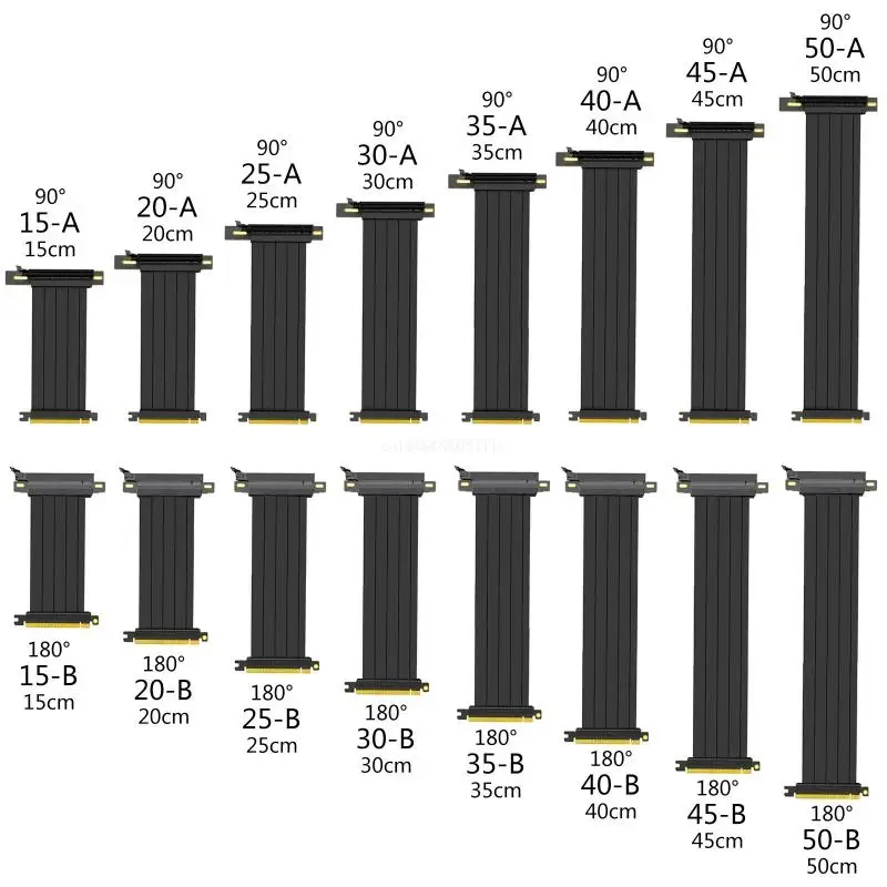 

GPU Vertical Full Speed PCIE X16 Riser Cable Graphics Card Extension Cable DropShipping