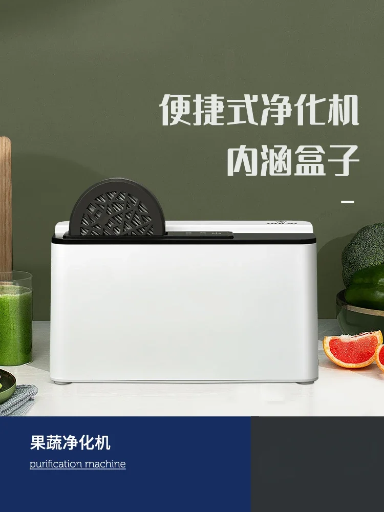 Convenient food purification machine for disinfecting meat, fruits and vegetables for household use