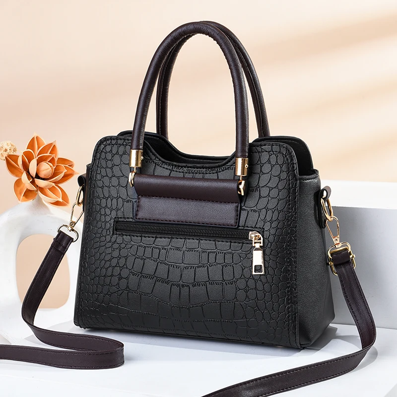 Olid Color Handbags For Women, Elegant PU Leather Crossbody Bag, Trendy Office & Work Purses