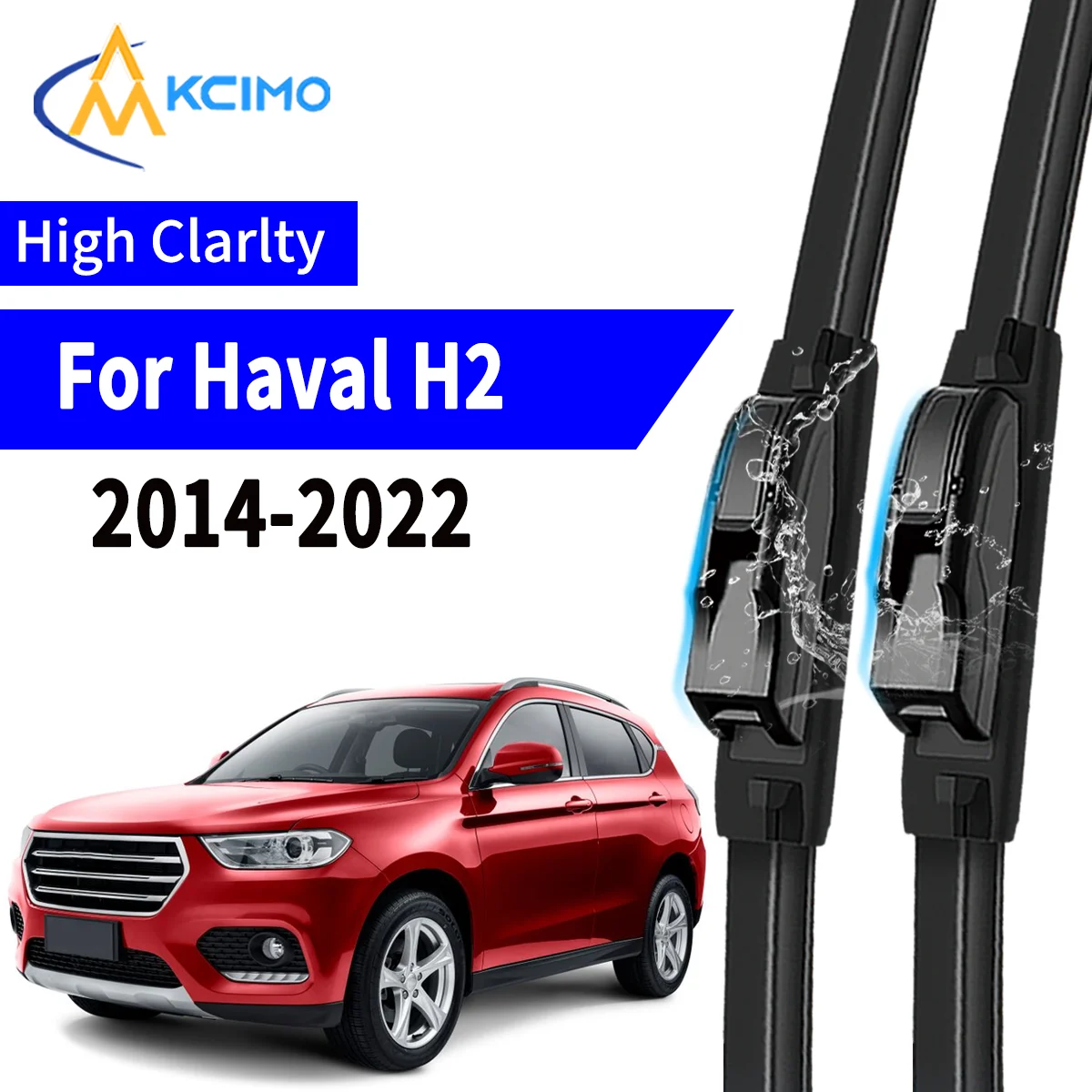 

2pcs Car Wiper For Haval H2 2014 - 2022 Front Windscreen Wiper Blade Silent Soft Rubber