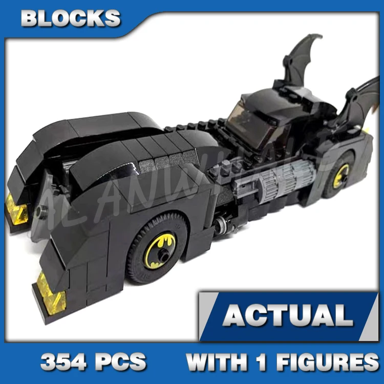 

354pcs Super Fighter Batmobile Car Pursuit of The Joker Flame Exhaust 11351 Building Blocks Toy Compatible With Model