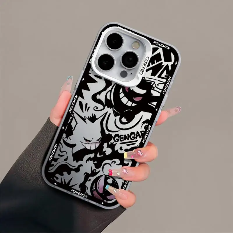 Coque de téléphone Pokemons Gengar, coque en silicone souple, coque en poly plus, iPhone 15 Pro Max, iPhone 14, iPhone 13, iPhone 12, iPhone 11, iPhone XS, iPhone 14 Pro Max, iPhone X