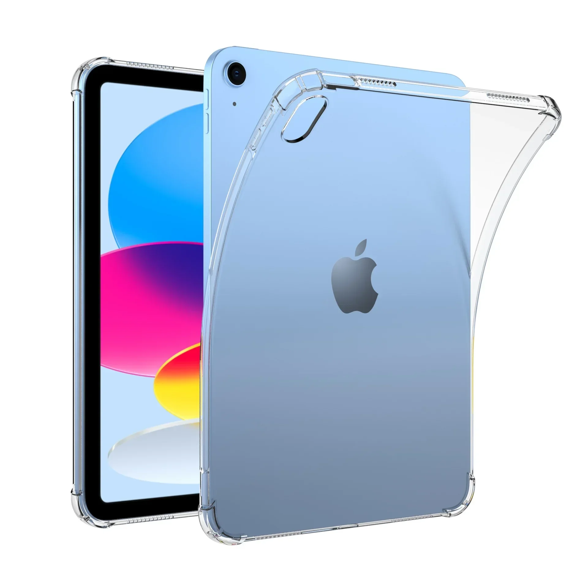 2024 I Pad Silicone Case For Apple iPad 9.7 10.2 10.9 2th 3th 4th 5th 6th 7th 8th 9th 10th Generation Flexible Transparent Cover