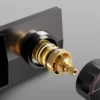 Chrom-Wandmontage-Decke, thermostatisches Regenduschsystem, LED-Anzeige, 3 Sprühmodi, Messing, Verbrühschutz, einfach zu installierende Dusche 6