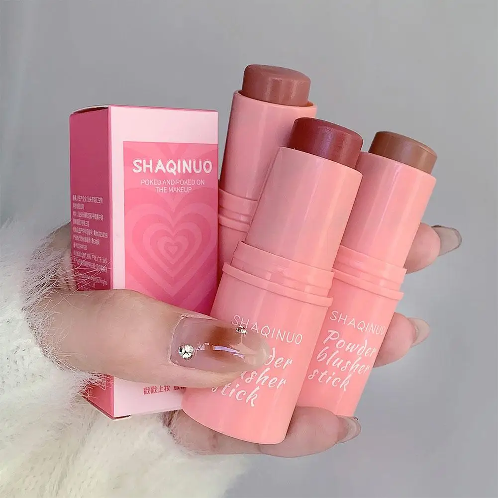 Blush Stick Naturale Viso Impermeabile 3 colori Naturale Espansivo Stick di Lunga Durata 7g Rouge Colore Trucco Viso Blush J9c9