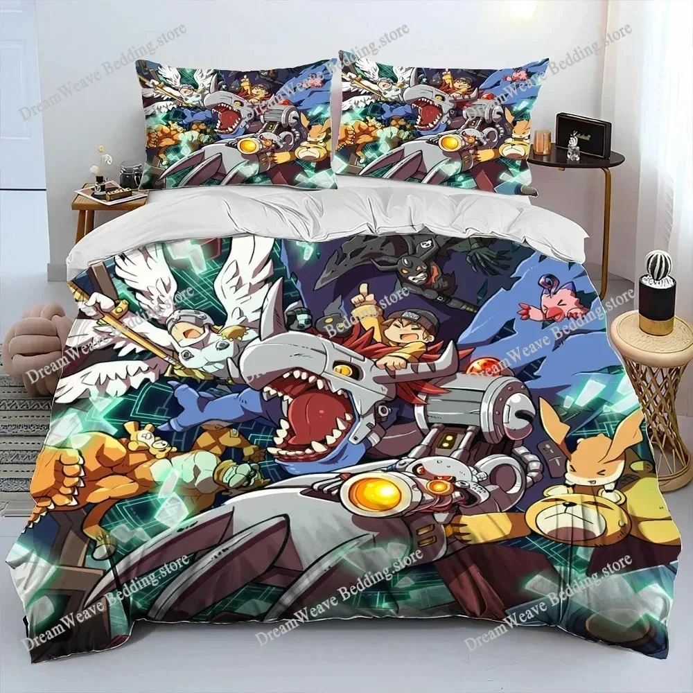 3D Printed Anime Digimon Adventure Monster Bedding Set Duvet Cover Bedroom Comforter Single Twin King _Size Quilt Cover963963