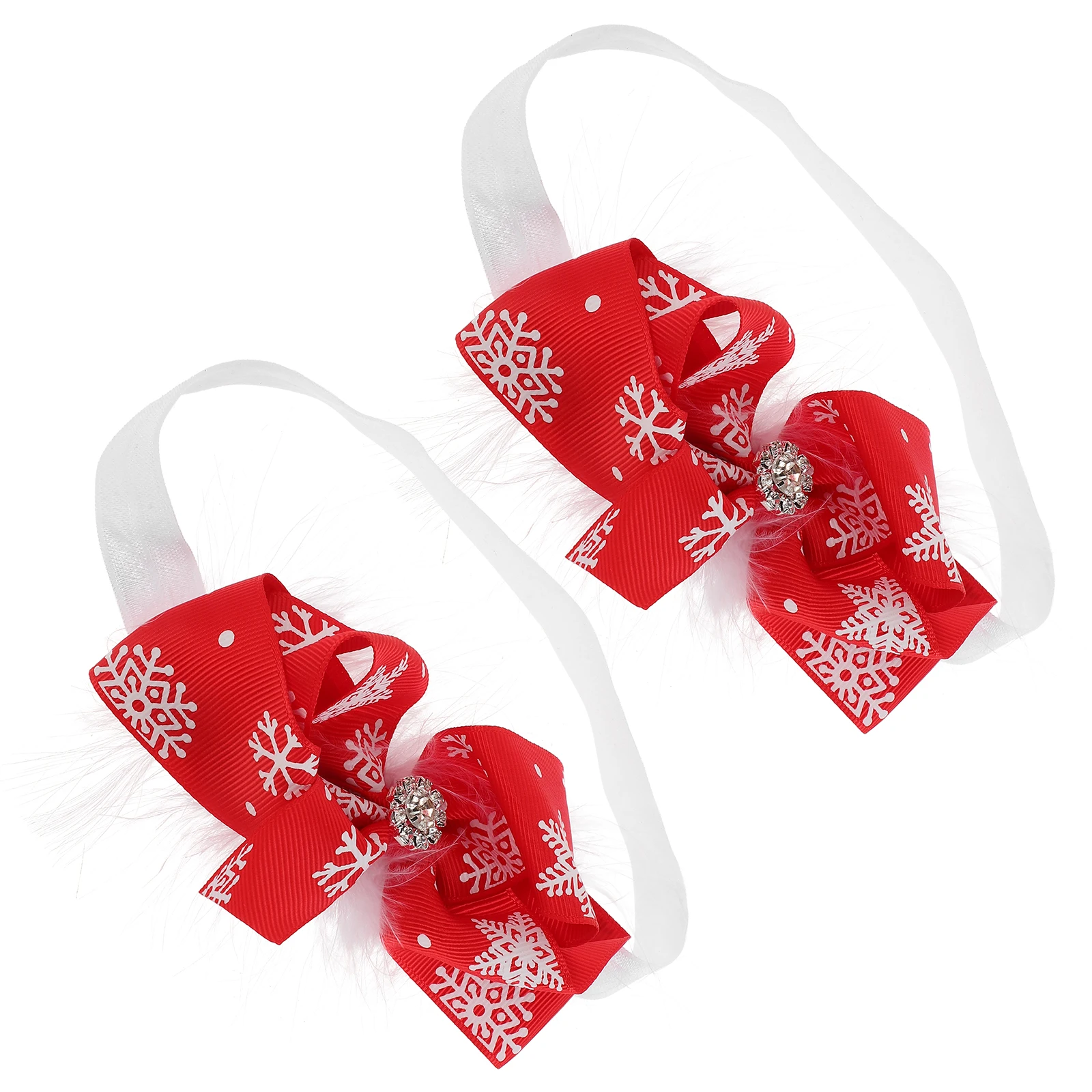 

2Pcs Christmas Headbands Bow Design Festival Hair Accessories Xmas Headdress Lovely Gift