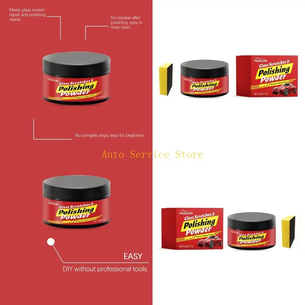 

462A Versatile Vehicle Windshield Window Scratch Repair Paste 30g For Home Use