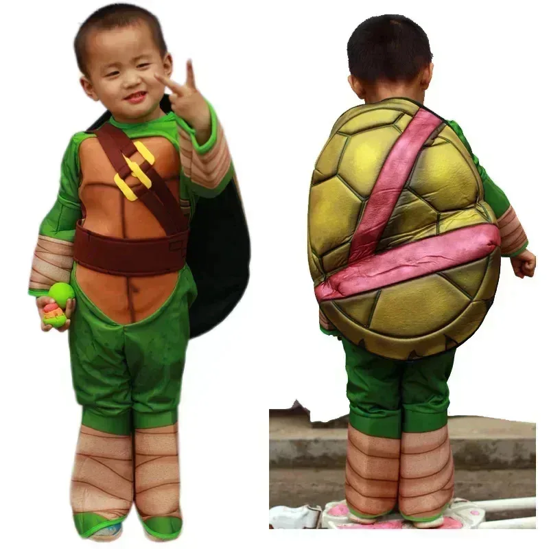 Disfraz de Halloween para niños, ropa de Cosplay, tortuga Ninja, Anime japonés, tortuga, juego de rol, ropa de escenario