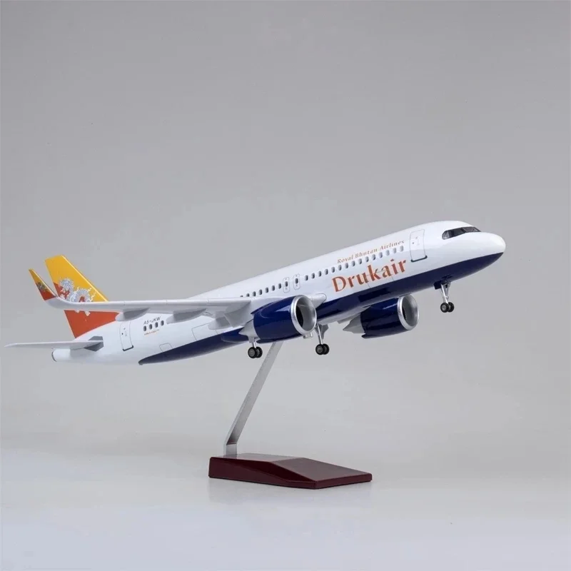 

Airplane 320NEO A320 NEO 1/80-47CM Air Bhutan Drukair Airlines Model Toy Light & Wheel Landing Gear Diecast Resin Plane Model