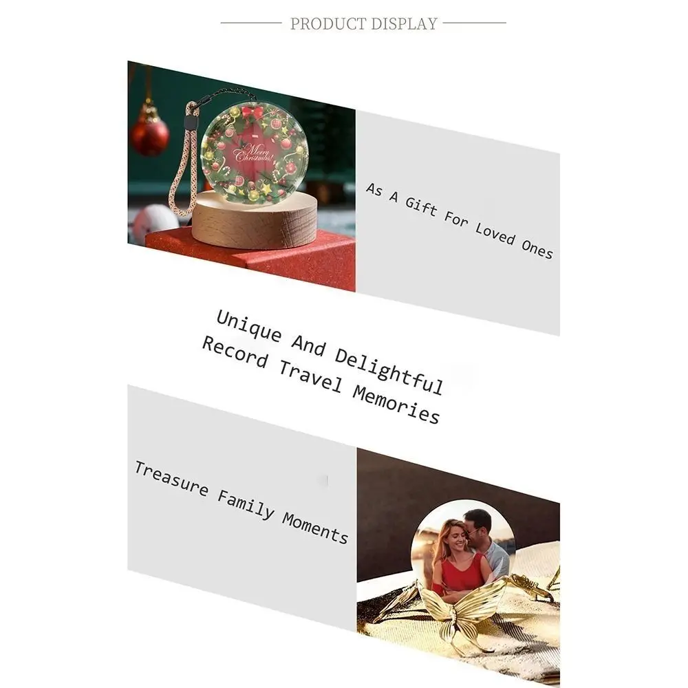 

WiFi Wireless Video Display Ball Electronic Screen DIY 3D Crystal Ball Pixel Display 3D Effect Video Photo Album Birthday Gifts