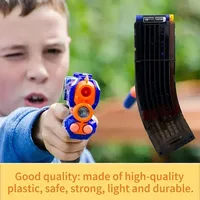 1/3PCS 15-Darts Banana Curved Clips, Soft Bullet Quick Reload Clips Compatible for Toys Gun Elite Magazine Toy Gun (Black)