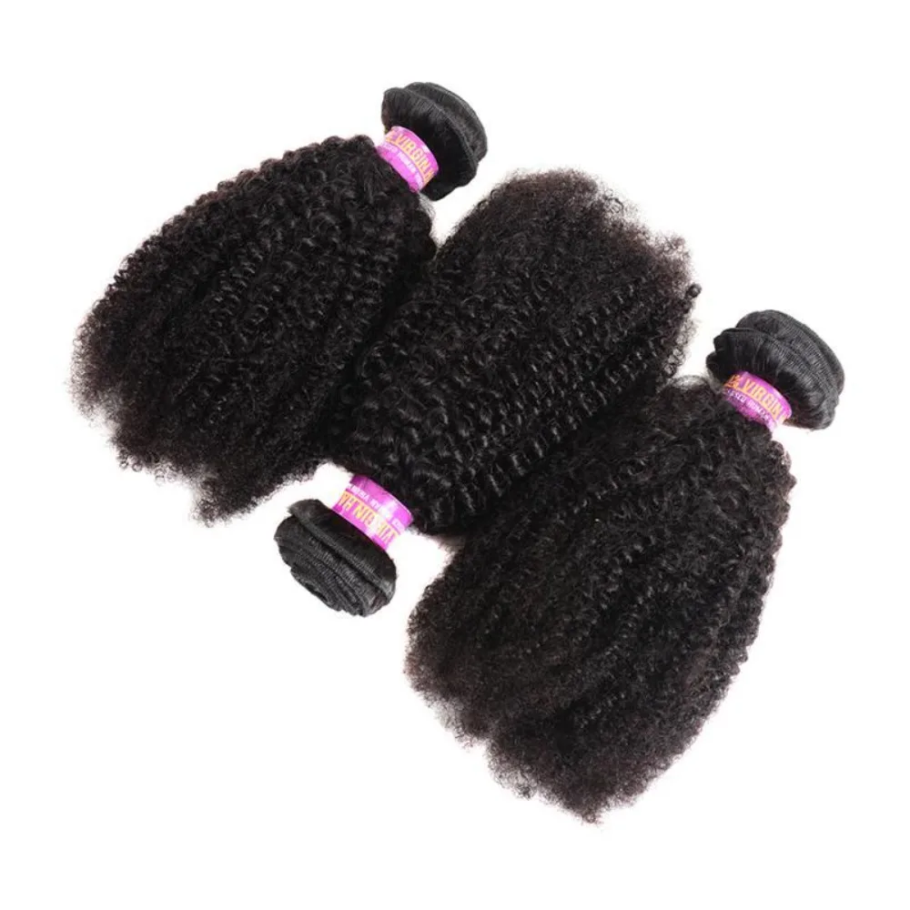 10A Afro Kinky Curly Bündel 100% Echthaar Doppelt gewebte Haarverlängerungen geeignet für schwarze Frauen 10-24 Zoll 1 Stück – Detail 4