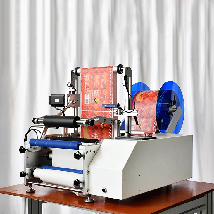 

2025 Hot Sale Small Semi-Automatic Flat Label Machine Desktop Packaging Labeling Machines